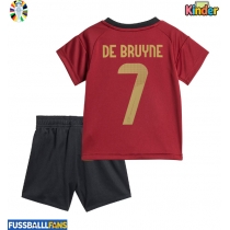 Belgien Kevin De Bruyne #7 Heimtrikotsatz Kinder EM 2024 Kurzarm (+ Kurze Hosen)